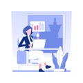 Day office service isolated concept vector illustration.