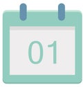 Day one, 1 Special Event day Vector icon that can be easily modified or edit.