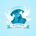 Day of peace illustration vector AD242 Royalty Free Stock Photo