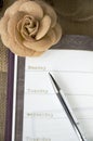 The day on planner page Royalty Free Stock Photo