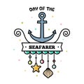 Day of the Seafarer. Vector illustration. Royalty Free Stock Photo