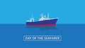 Day of the Seafarer. Vector illustration