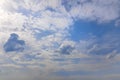 Day sky background. Blue sky with white clouds Royalty Free Stock Photo