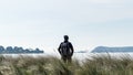 A day spent in the sunlight on a beautiful beach in Ireland Royalty Free Stock Photo