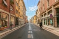 Day street in Parma, Italy,