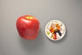 Day supplements and apple fruit Royalty Free Stock Photo