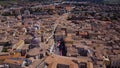 Aeril beautiful view. Day time, Itly, Giro 2017 may, rooftops aerial panorama 4k