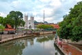 Old town of Malacca city and the Malacca river. It is a UNESCO World Heritage Site in Malaysia Royalty Free Stock Photo