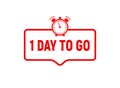 1 day to go last countdown icon. One day go sale price offer promo deal timer, 1 day only