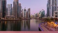 Day to Night Time Lapse at Dubai Marina, United Arab Emirates