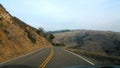 Driving down the Highway. Country road. Royalty Free Stock Photo