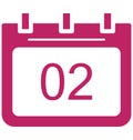 Day two, 2 Special Event day Vector icon that can be easily modified or edit.
