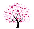 Day valentine tree Royalty Free Stock Photo