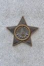 Installation in the form of Order of glory of USSR on the memorial Royalty Free Stock Photo