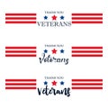 Day veteran usa banner, vector illustration flat, text Royalty Free Stock Photo