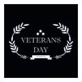 Day veteran usa banner, vector illustration flat, text Royalty Free Stock Photo