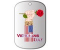 Day of veterans. Honoring all who served. Against the background of the soldier`s medallion.