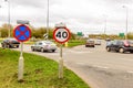 Day view background of UK Motorway Road 40 Speed Limit
