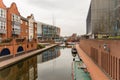 Day View of boat canal in Coventry City Centre