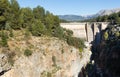 Day view of dam at Guadalentin river Royalty Free Stock Photo