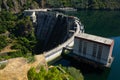 Day view of dam at Sil river. Galicia Royalty Free Stock Photo