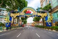 Day view of Deepavali decorations in Little India Singapore