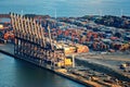 Day view of harbour at Yantian port Shenzhen China Royalty Free Stock Photo