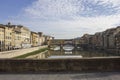 Day view of historic Ponte Vecchio bridge in Florence,