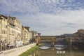 Day view of historic Ponte Vecchio bridge in Florence