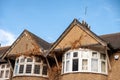 Day view row of typical english houses in northampton Royalty Free Stock Photo