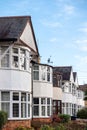 Day view row of typical english houses in northampton Royalty Free Stock Photo