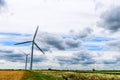 Day view wind power turbines generate electricity Royalty Free Stock Photo