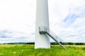 Day view wind power turbines generate electricity Royalty Free Stock Photo