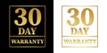 30 day warranty logo