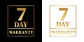 7 day warranty logo