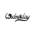 Day of the week - Wednesday. Hand drawn lettering.