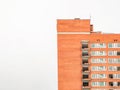 Day winter view shot of empty old red brick building Royalty Free Stock Photo