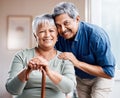 That day you walked in and changed my life. Shot of a happy senior couple relaxing together at home. Royalty Free Stock Photo