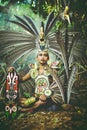 Dayak, from South Borneo Jungle.