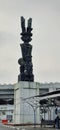 A dayak statue at Soekarno Hatta airport in Jakarta