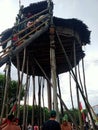 Dayak traditional house, West Kalimantan, Indonesia