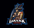 Dayak tribe mascot logo design