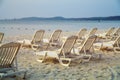 Daybeds on the Beach Royalty Free Stock Photo