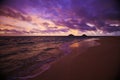 Daybreak at Lanikai beach in Hawaii Royalty Free Stock Photo