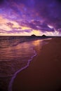Daybreak at Lanikai beach in Hawaii Royalty Free Stock Photo