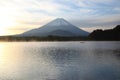 Daybreak Mt. Fuji and Lake Shoji