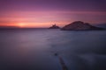 Daybreak at Mumbles lighthouse Royalty Free Stock Photo