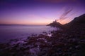 Daybreak at Mumbles lighthouse Royalty Free Stock Photo