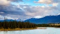 Daybreak over the Athabasca River Royalty Free Stock Photo