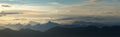Daybreak Over Mountains Panorama Royalty Free Stock Photo